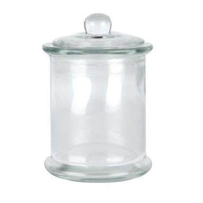 برطمان زجاجي شفاف بغطاء دائري