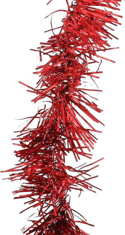 إكليل كريسماس مزين بالجليتر مع مجسّم سانتا كلوز – ديكور احتفالي متعدد الألوان بسُمك 11 سم لتزيين الشجرة والمداخل