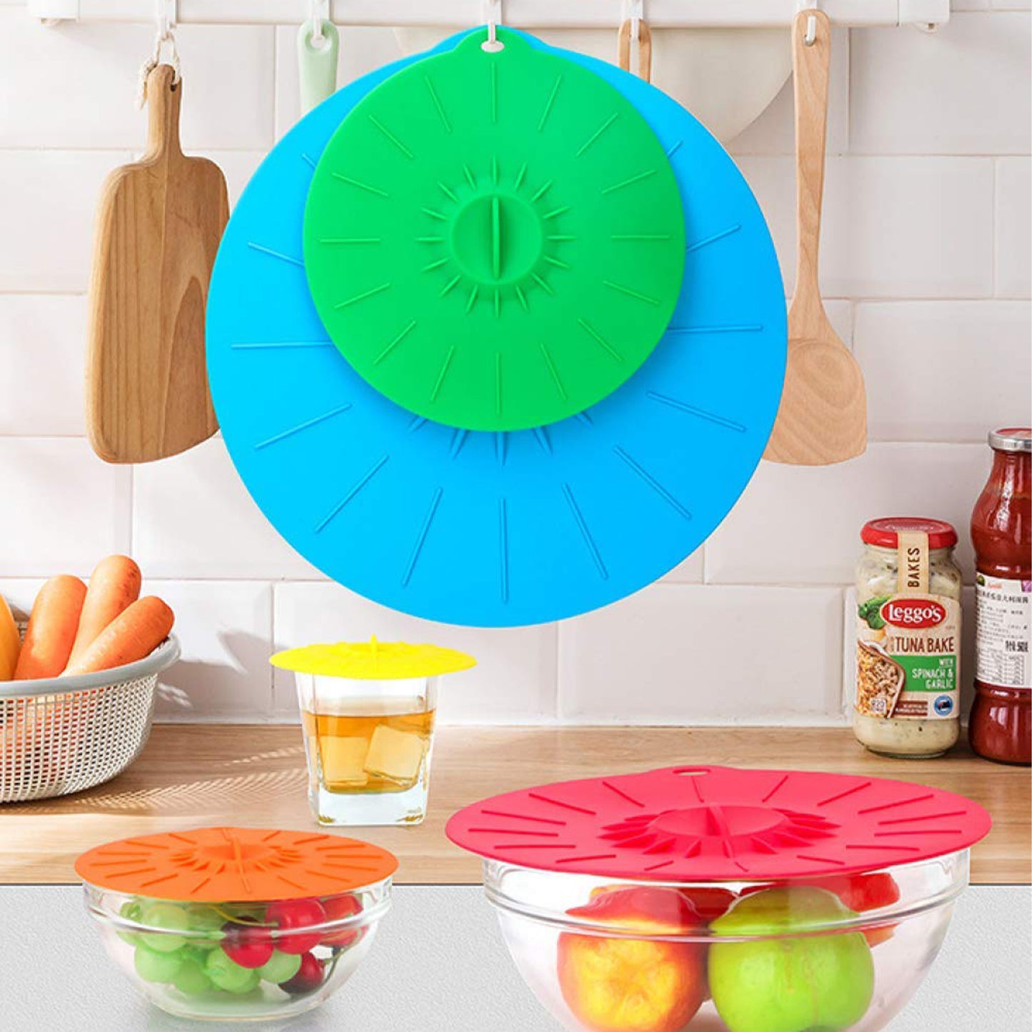 أغطية طعام سيليكون قابلة للتمدد متعددة الاستخدامات