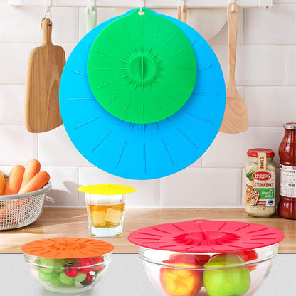 أغطية طعام سيليكون قابلة للتمدد متعددة الاستخدامات