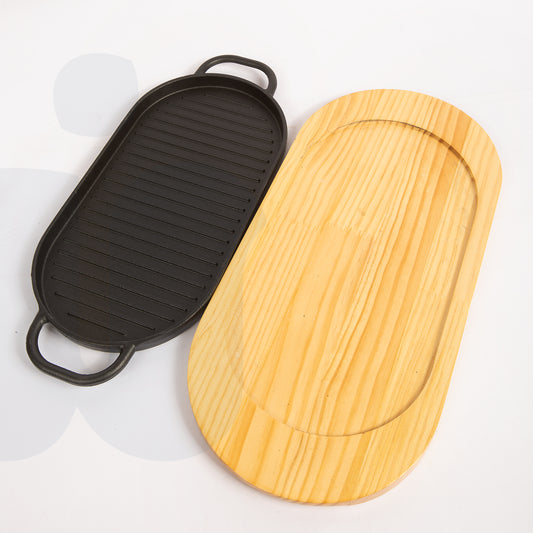 مقلاة شواء غير لاصق – لتسوية شرائح اللحم كبير