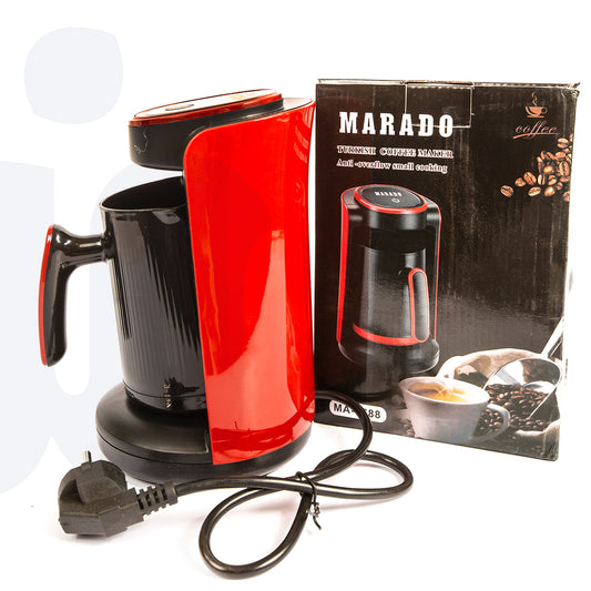 ماكينة قهوة تركية كهربائية – 600 وات، سعة 280 مل مع نظام أمان ومضاد للتدفق الزائد