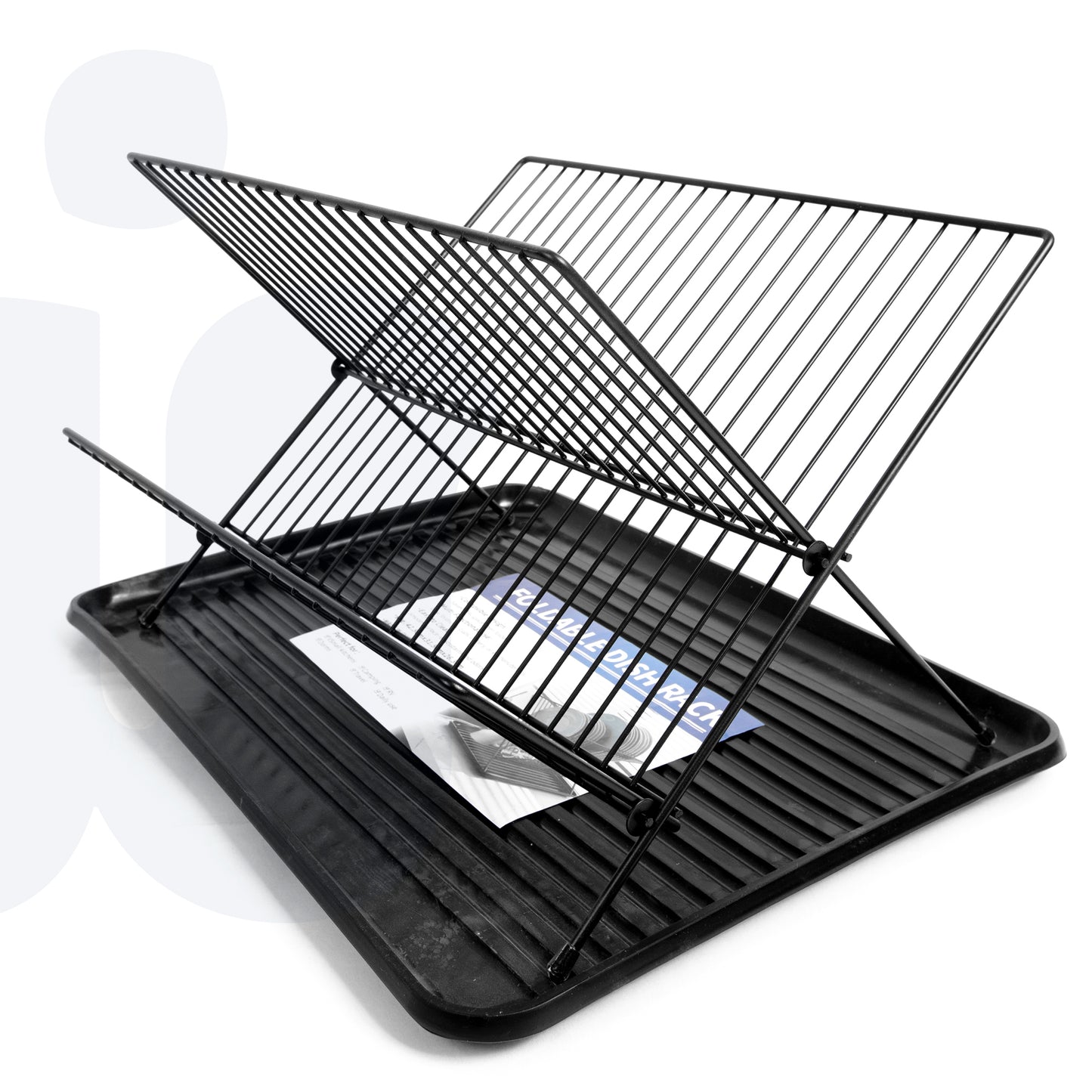 مطبقية أطباق قابل للطي بطبقتين مع صينية – لتنظيم وتجفيف الأكواب والأطباق