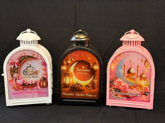 فانوس عش العصفور زجاج مطبوع