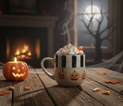 مج سيراميك يدوي بطابع الهالوين – قطعة واحدة