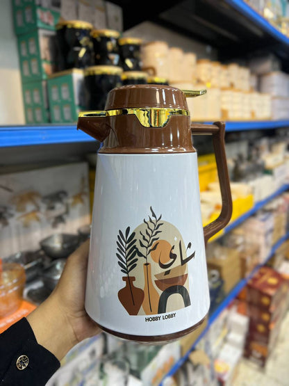 ترمس المزاج العالي – زجاج حراري وإستانلس ستيل 1.2 لتر -متعدد الالوان