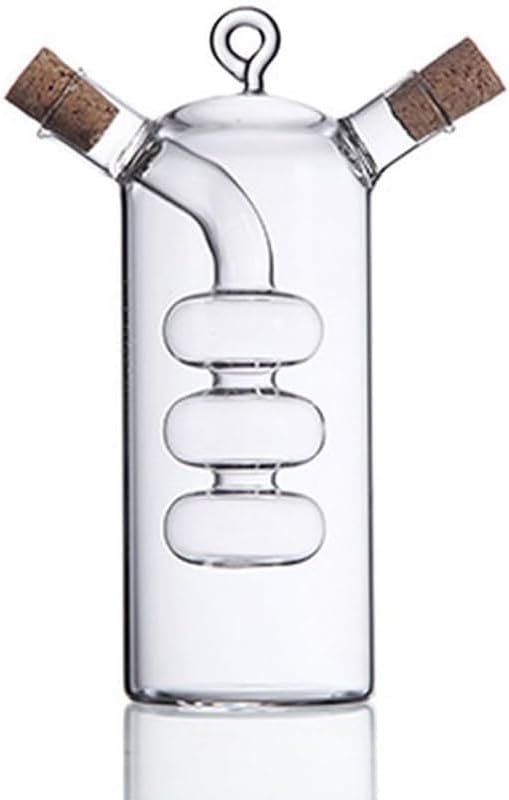 موزع زجاجي 2 في 1 للزيت والخل – تصميم عملي وأنيق للمطبخ