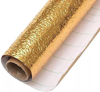 ستيكر لاصق مقاوم للحريق بملمس بارز ذهبي