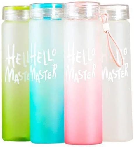 زجاجة مياه أكريليك 500 مل – تصميم Hello Master للمدرسة والعمل