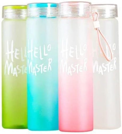 زجاجة مياه أكريليك 500 مل – تصميم Hello Master للمدرسة والعمل