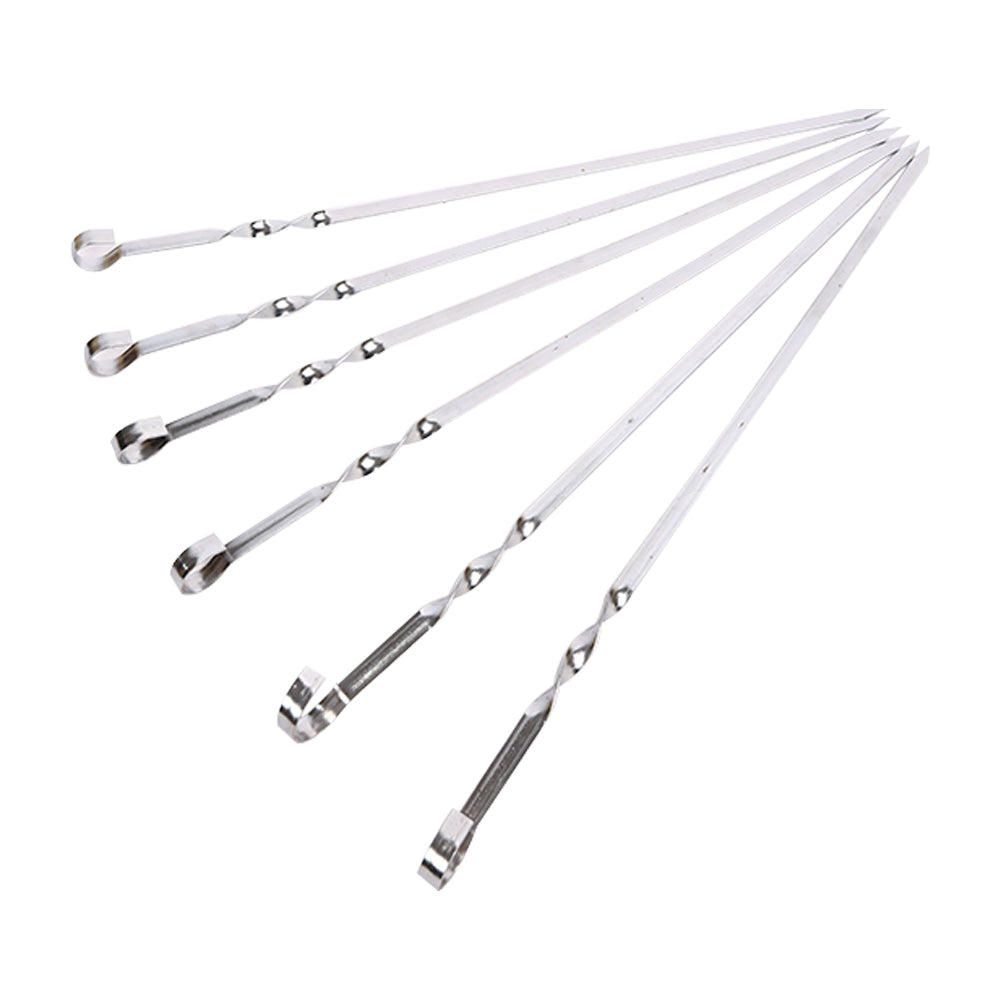 طقم أسياخ شواء من الفولاذ المقاوم للصدأ – 6 قطع