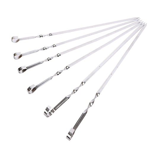 طقم أسياخ شواء من الفولاذ المقاوم للصدأ – 6 قطع