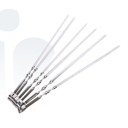 طقم أسياخ شواء من الفولاذ المقاوم للصدأ – 6 قطع