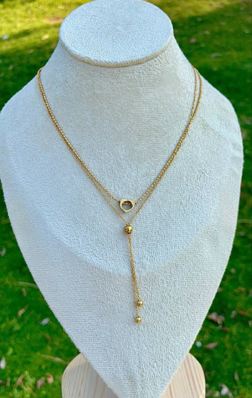 سلسلة ستانلس ستيل دورين بتصميم قلب أنيق