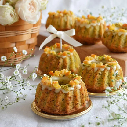 قالب كب كيك مفرّغ سيليكون حراري – 6 عيون