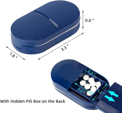 قطّاعة وحافظة حبوب الدواء المحمولة – بتصميم آمن وسهل الاستخدام