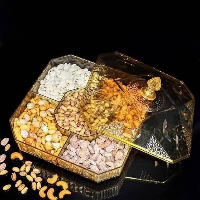 طبق تسالي و بوبنونيره اكريليك مربعه وبرجلين