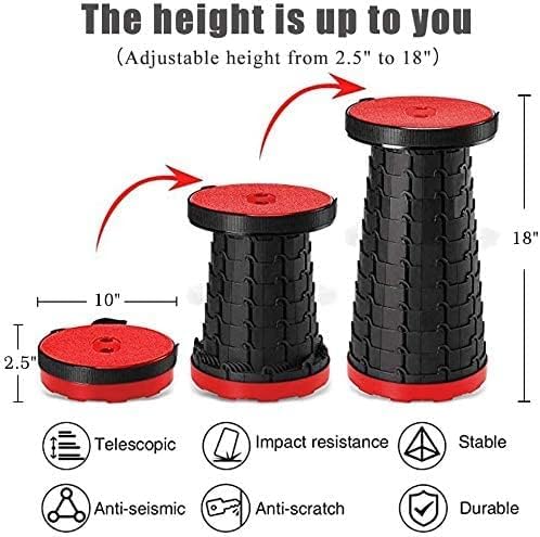 كرسي تلسكوبي محمول قابل للطي للتخييم وصيد الأسماك