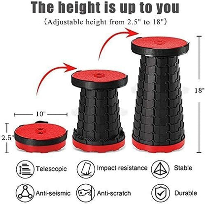 كرسي تلسكوبي محمول قابل للطي للتخييم وصيد الأسماك