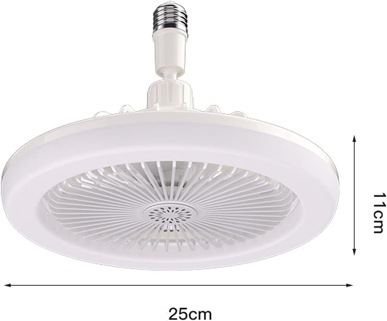 مروحة سقف مزودة بإضاءة وجهاز تحكم عن بعد مقاس 25 سم