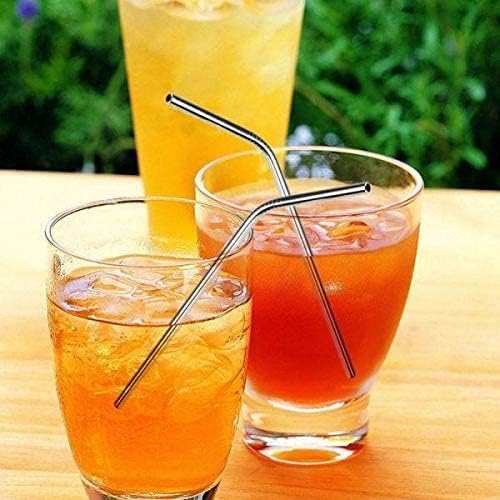 مصاصات شرب معدنية قابلة لإعادة الاستخدام - 4 قطع