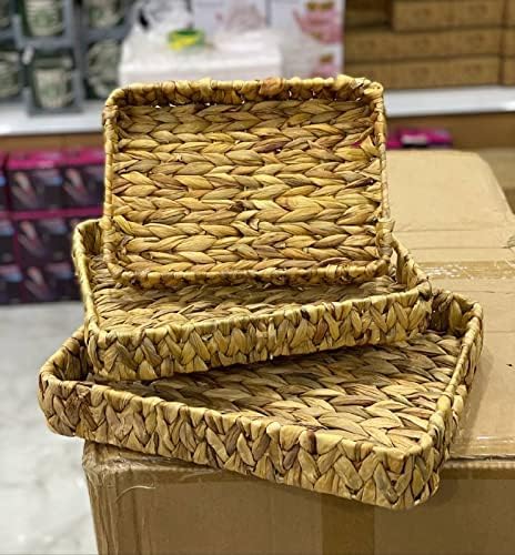 صواني خوص مستطيلة – طقم 3 قطع