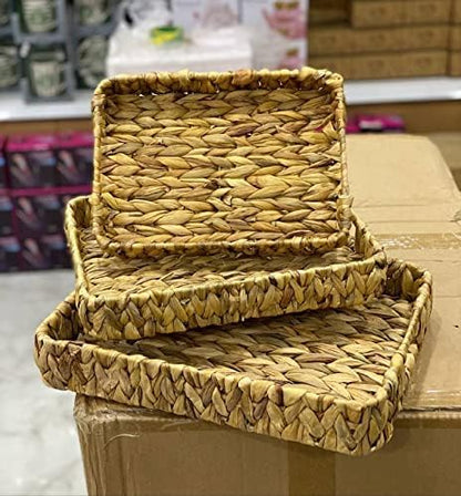 صواني خوص مستطيلة – طقم 3 قطع