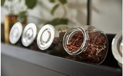 طقم 4 برطمانات زجاج للتوابل والفواكه المجففة 130 مل