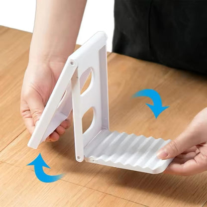 رف تجفيف أطباق بلاستيكي قابل للطي للمطبخ