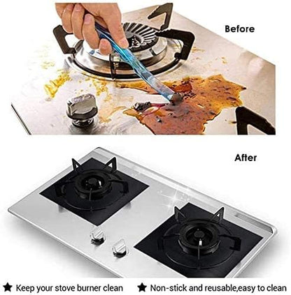 أغطية واقية غير لاصقة لشعلات موقد الغاز – قابلة لإعادة الاستخدام وسهلة التنظيف (عدد 2)