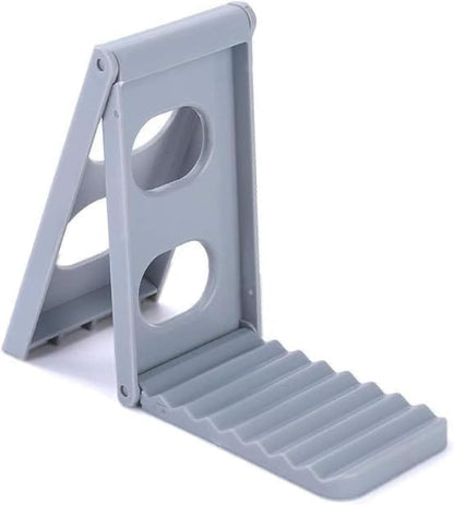 رف تجفيف أطباق بلاستيكي قابل للطي للمطبخ