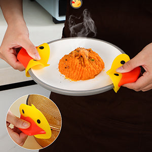 حوامل أواني سيليكون على شكل بطة مقاومة للحرارة