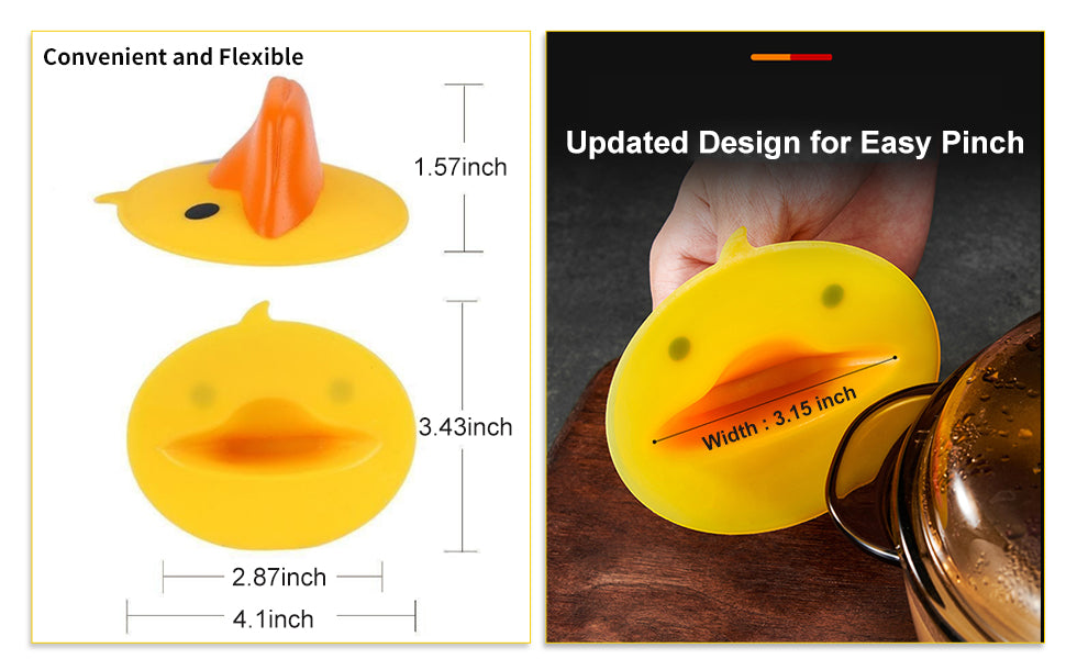 حوامل أواني سيليكون على شكل بطة مقاومة للحرارة