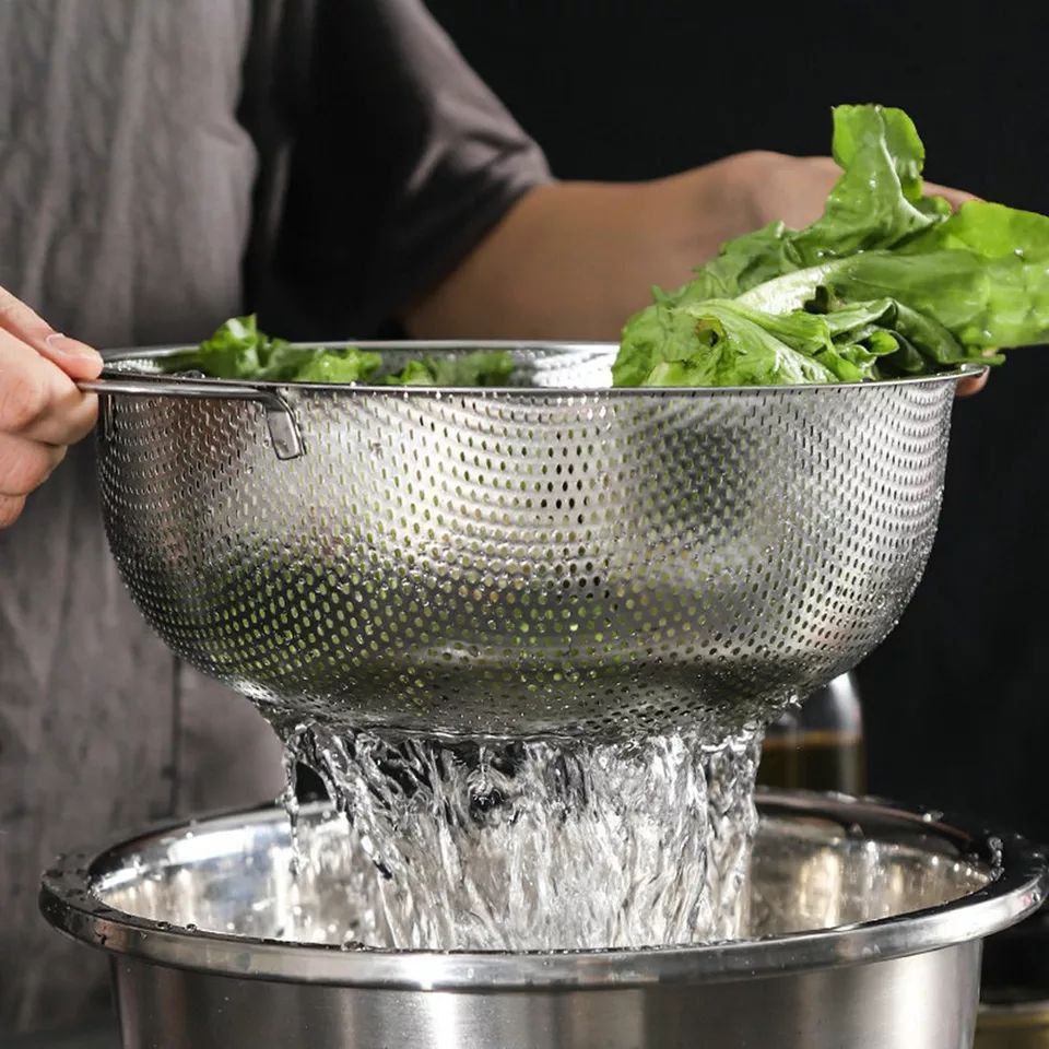 طقم مصافي خضروات استانلس 3 قطع