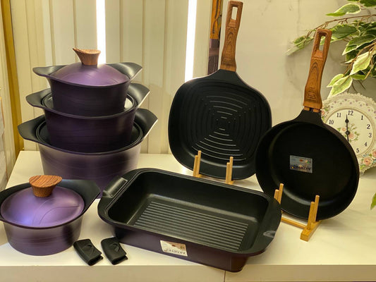 طقم حلل تيتانيوم 11 قطعة من AKDENIZ التركي