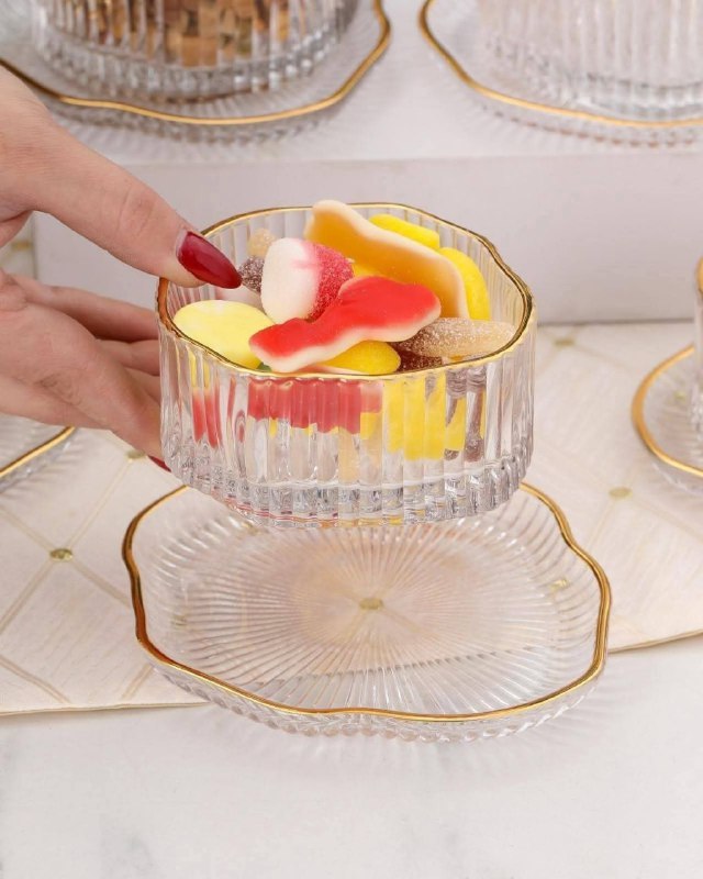 طقم خشاف مضلع إطار جولد