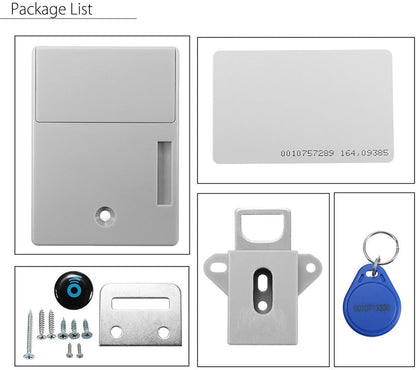 طقم قفل مخفي للدولاب والأدراج ديجيتال بدون ثقب يعمل بموجات الراديو وبطاقة IC