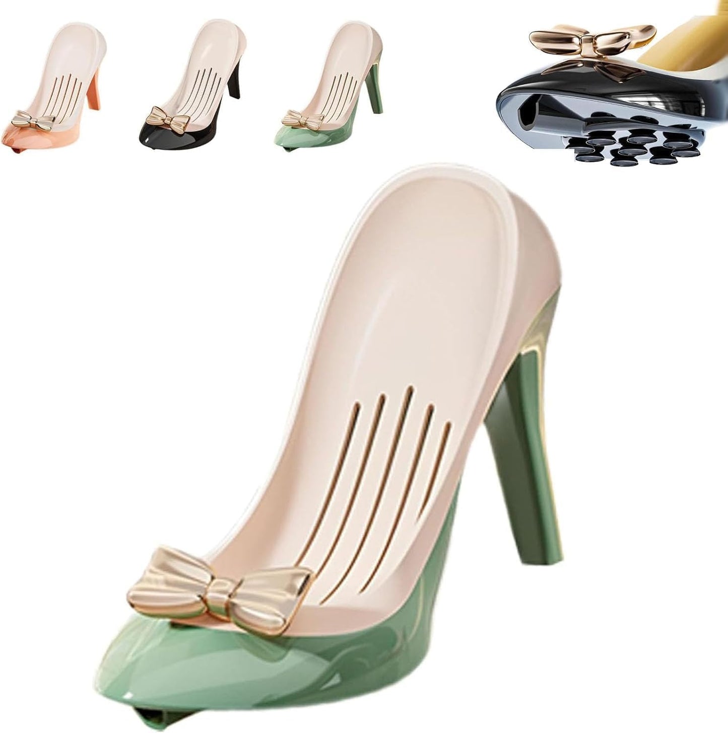 صبانة كعب عالي مبتكرة – صابونة ذاتية التصريف على شكل حذاء عالي الكعب