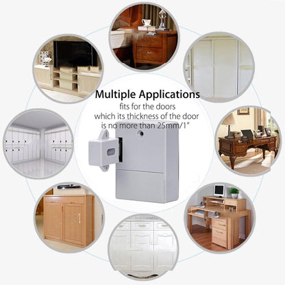 طقم قفل مخفي للدولاب والأدراج ديجيتال بدون ثقب يعمل بموجات الراديو وبطاقة IC