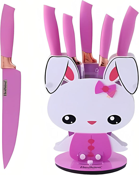 طقم سكاكين "الأرنب الكيوت" – احترافية المطبخ بلمسة دلال