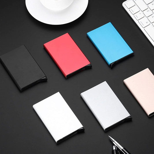 محفظة فاخرة صغيرة الحجم لبطاقات العمل والائتمان والهوية، متعدد الالوان