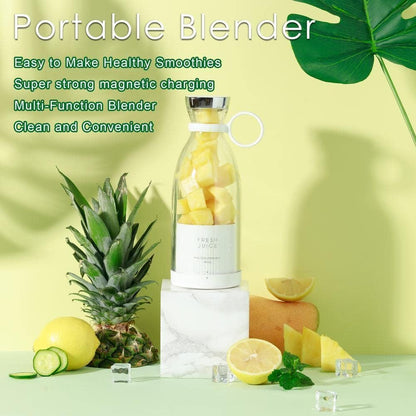بلندر عصائرصغير محمول سريع كهربائي قابل لإعادة الشحن بمنفذ USB لتحضير العصير والسموذي الطازج – ألوان متعددة، 50 واط