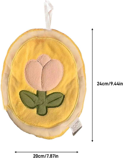 منشفة يد ماصة سريعة الجفاف بتصميم زهري – مناسبة للمطبخ والحمام