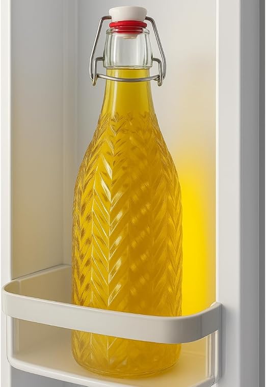 زجاجة مياه للثلاجة - 1 لتر (شفافة، طقم من 1)