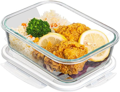 صندوق طعام زجاجي محكم الإغلاق
