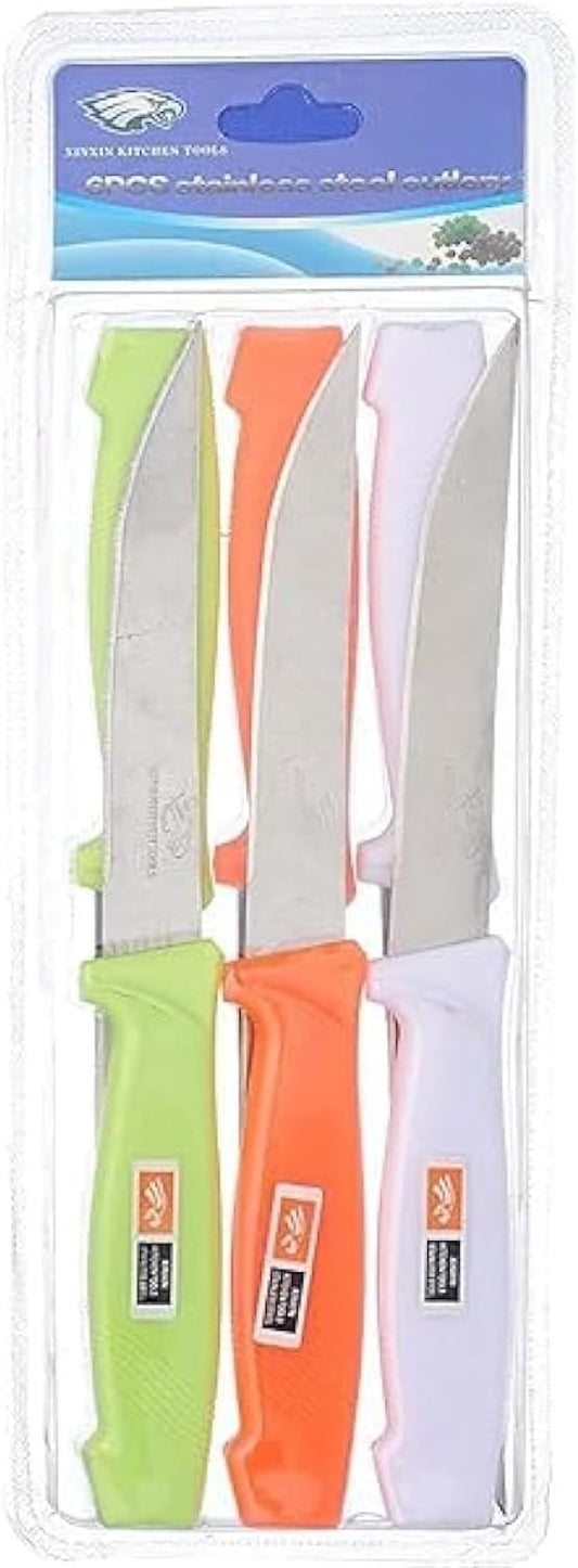 طقم سكاكين صغيرة من الفولاذ المقاوم للصدأ – 6 قطع