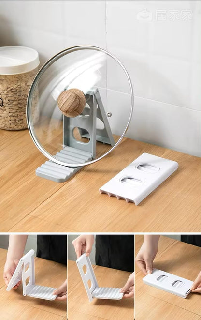 رف تجفيف أطباق بلاستيكي قابل للطي للمطبخ