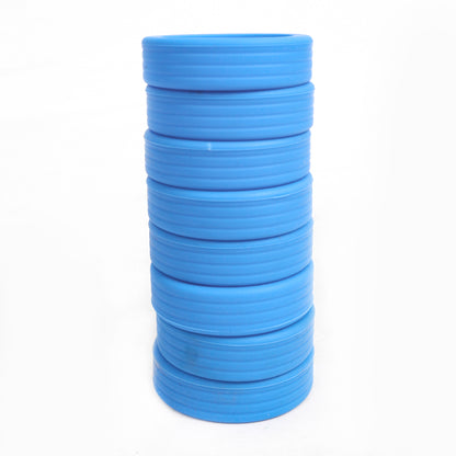 أغطية عجلات الأمتعة السيليكونية السميكة(لون ازرق)