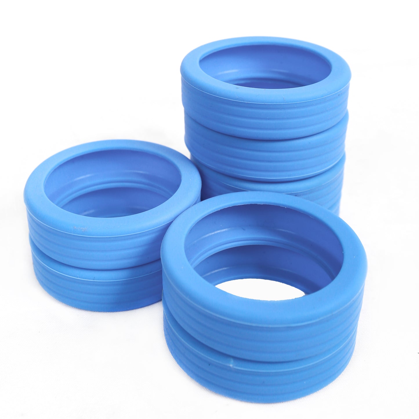 أغطية عجلات الأمتعة السيليكونية السميكة(لون ازرق)