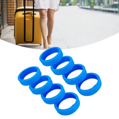 أغطية عجلات الأمتعة السيليكونية السميكة(لون ازرق)